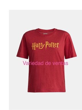 Warner Bros. Harry Potter Red Tee with Gold Logo